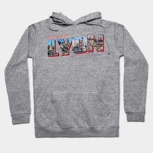 Greetings from Lyon in France Vintage style retro souvenir Hoodie